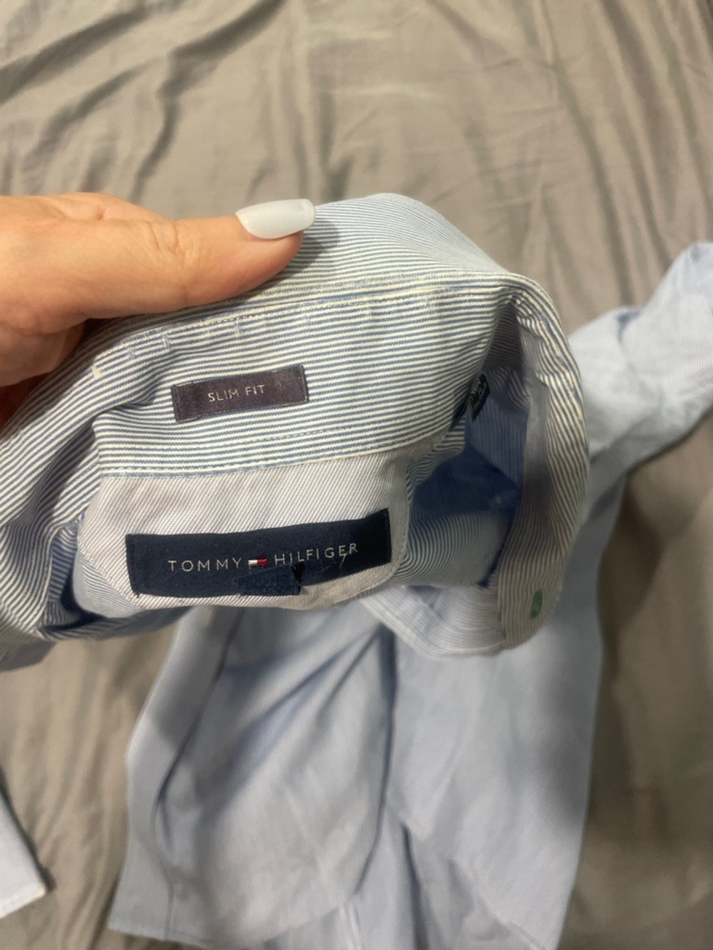 NWOT Tommy Hilfiger Slim Fit MicroCheck Shirt 16.5 32/33 Old Money Workwear